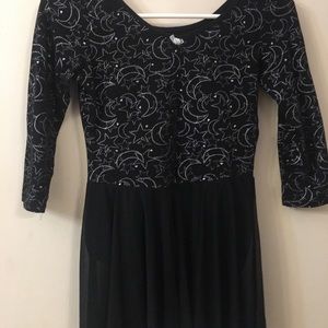 Ballet Leotard with stars and mesh skirt